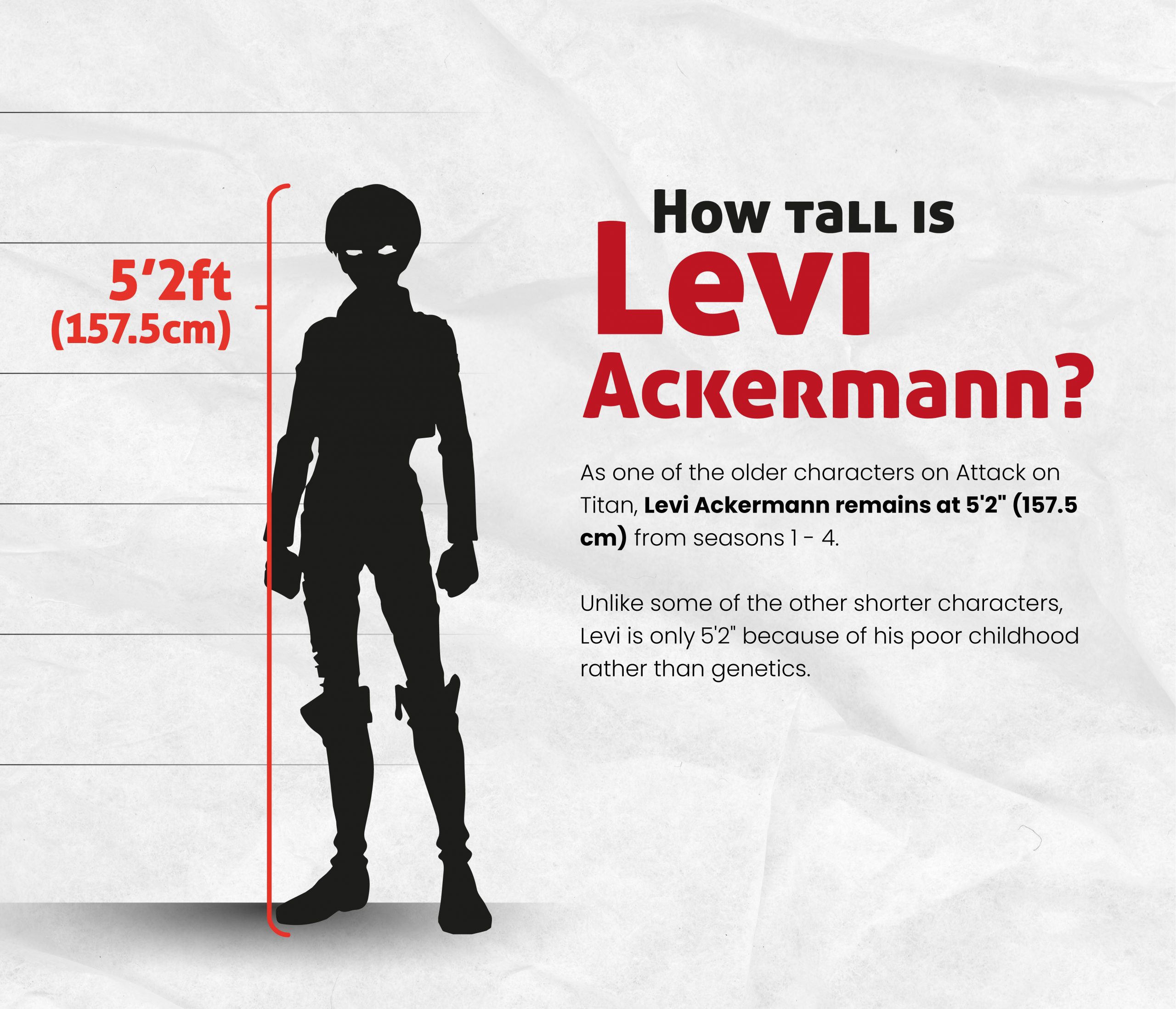 How Tall is Levi Ackermann AOT