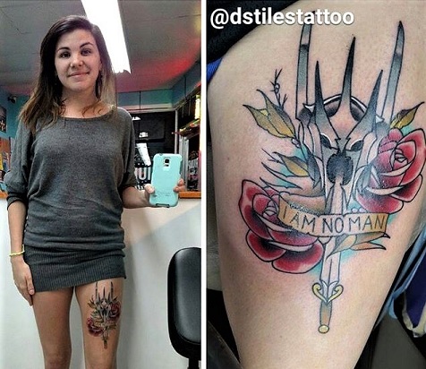 I Am No Man Witch King tattoo for women