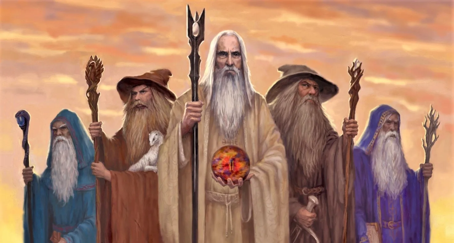5 wizards or Istari of the Lord of the Rings and Middle Earth