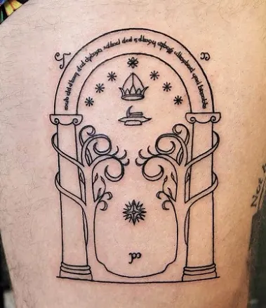Mines of Moria gate tattoo