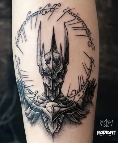 LOTR  Elvish tattoo down spine by Benjamin Jenness TattooNOW