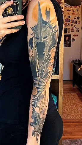 Witch King of Angmar arm tattoo