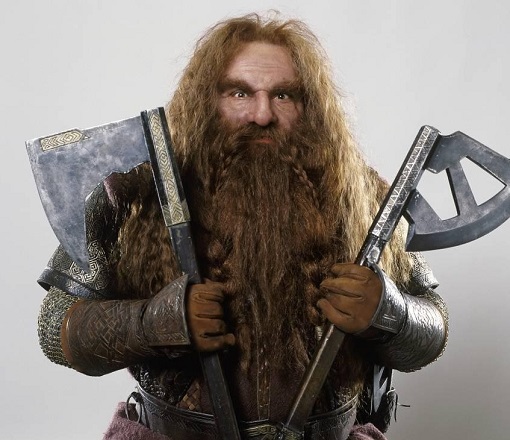 Gimli, dwarf in the Lord of the Rings movie