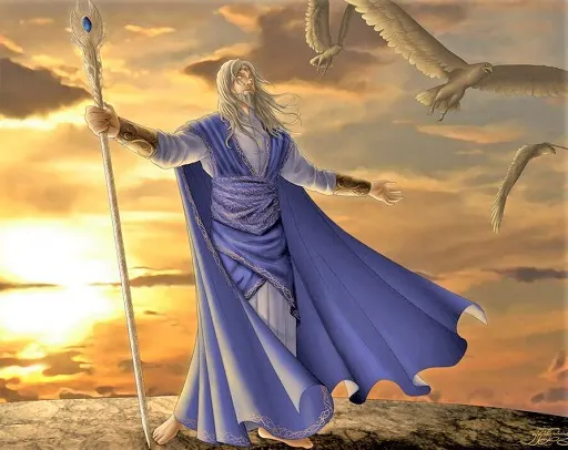 Manwë, king of the Valar in Arda