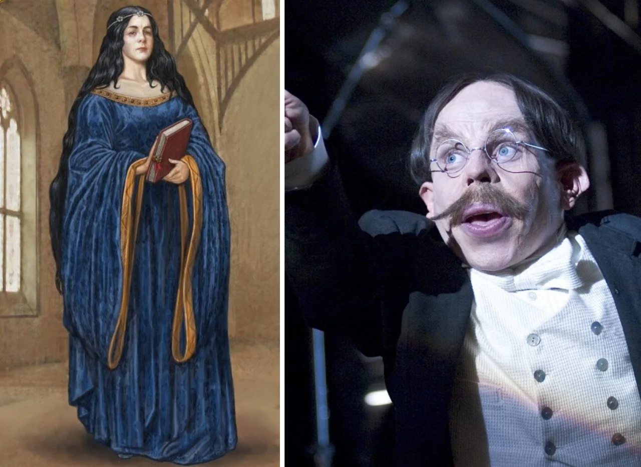 Most Famous Ravenclaw Characters in Harry Potter - Rowena Ravenclaw and Professor Flitwick