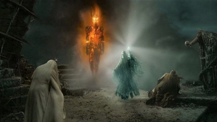 The Necromancer (Sauron) and Galadriel scene in The Hobbit movie