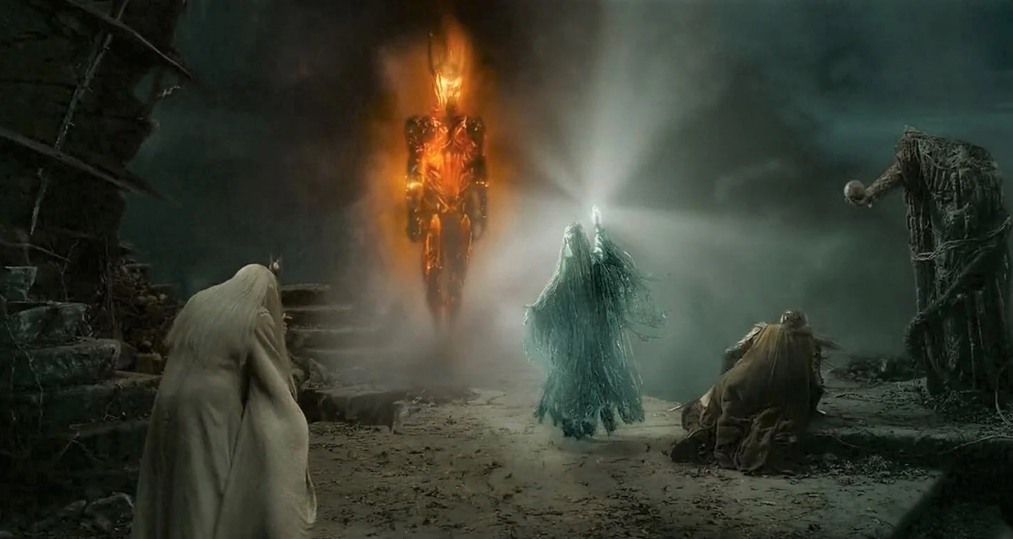 The Necromancer (Sauron) and Galadriel scene in The Hobbit movie