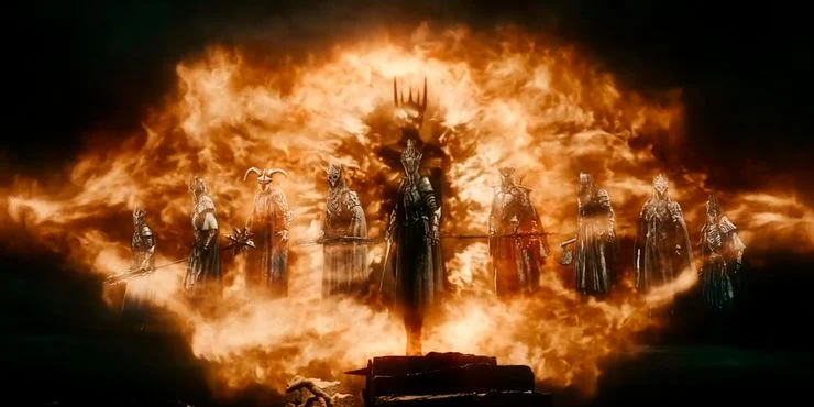 Sauron, Necromancer and the nine Ring Wraiths