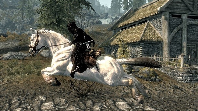 White horse in Skyrim