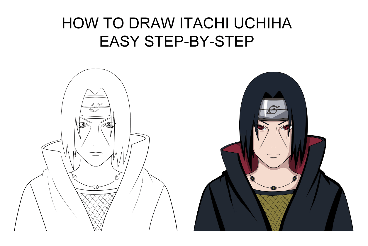 Uchiha Itachi Drawing Tutorial - How to draw Uchiha Itachi step by