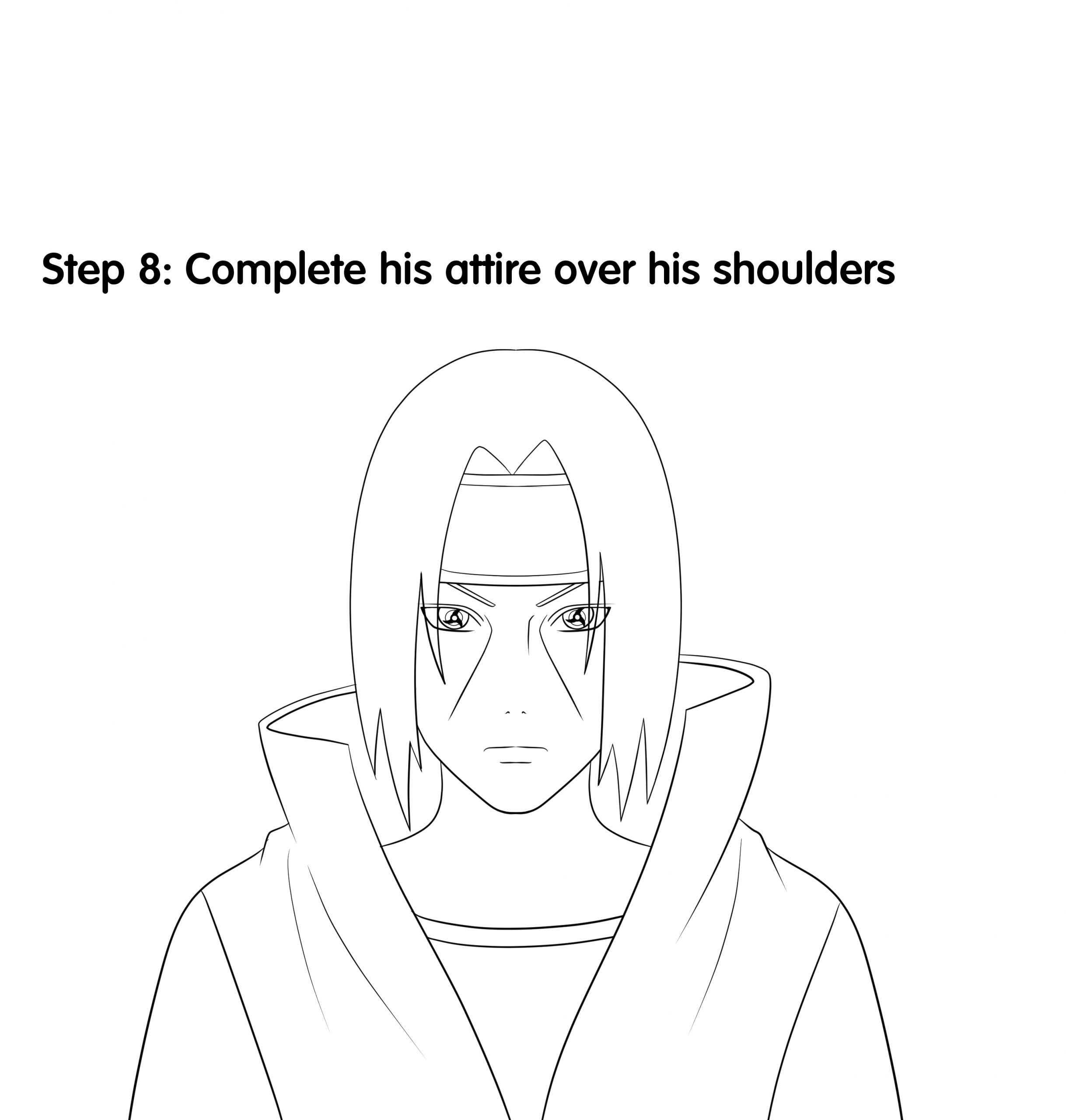 How To Draw Itachi Uchiha  Naruto - Easy Tutorial 