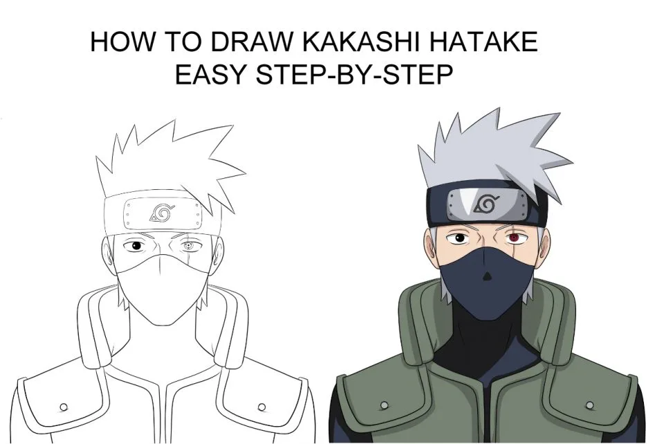 How to Draw Kakashi Easy StepbyStep Tutorial