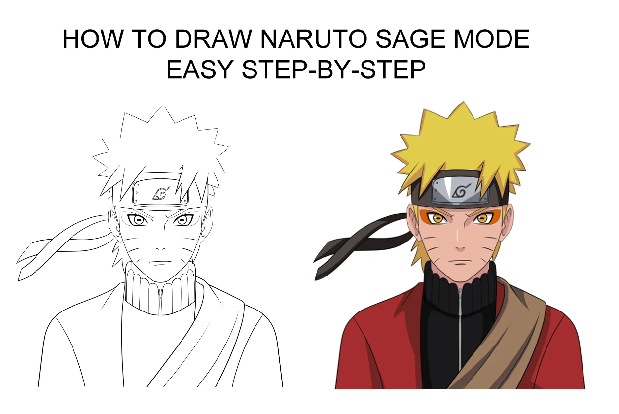 How to Draw Naruto Sage Mode Easy Step-by-Step Tutorial