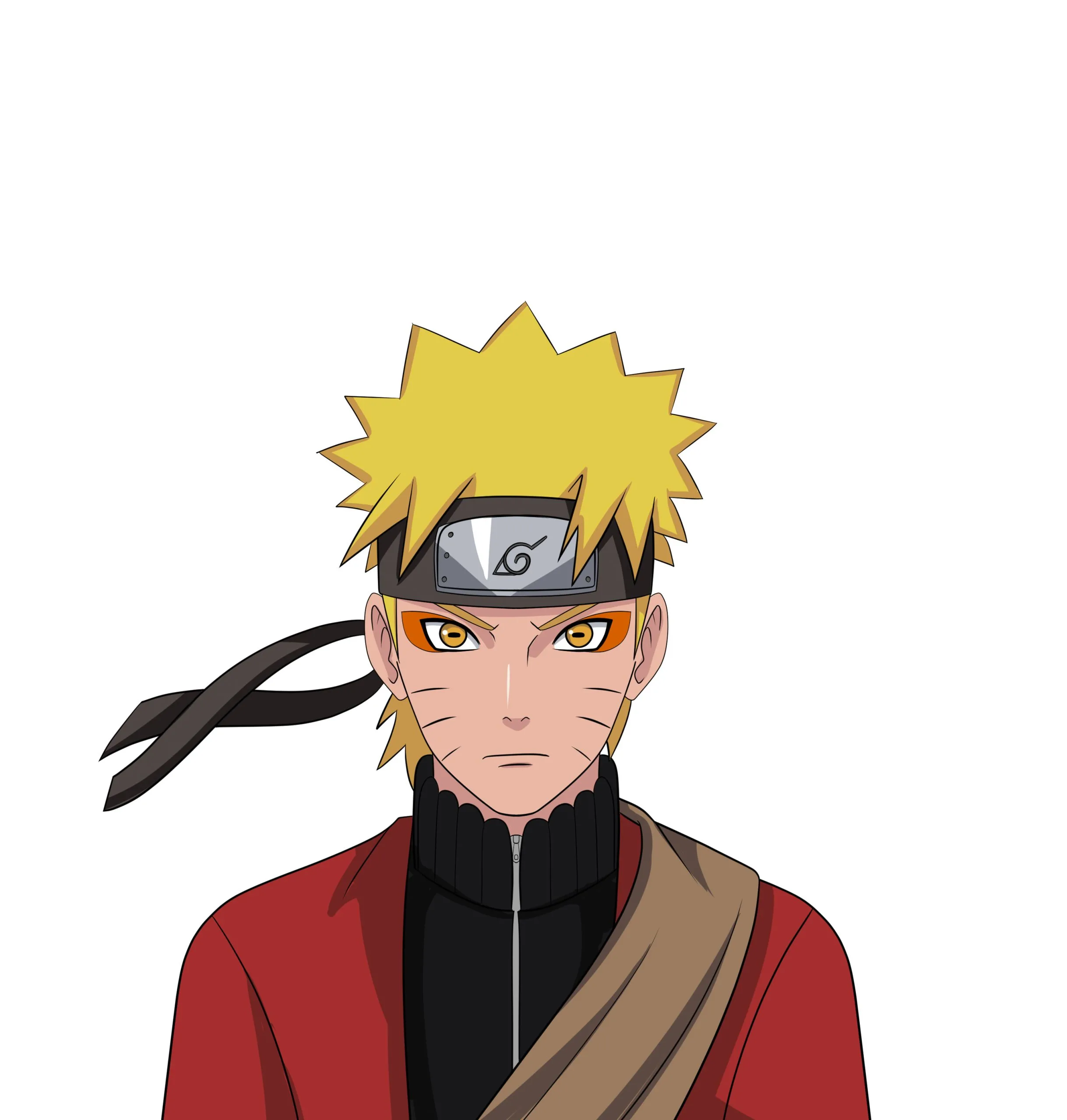 how to draw naruto sage mode with color