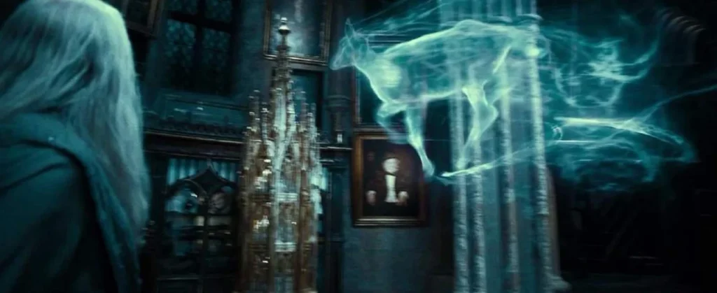 Snape Patronus Doe with Dumbledore