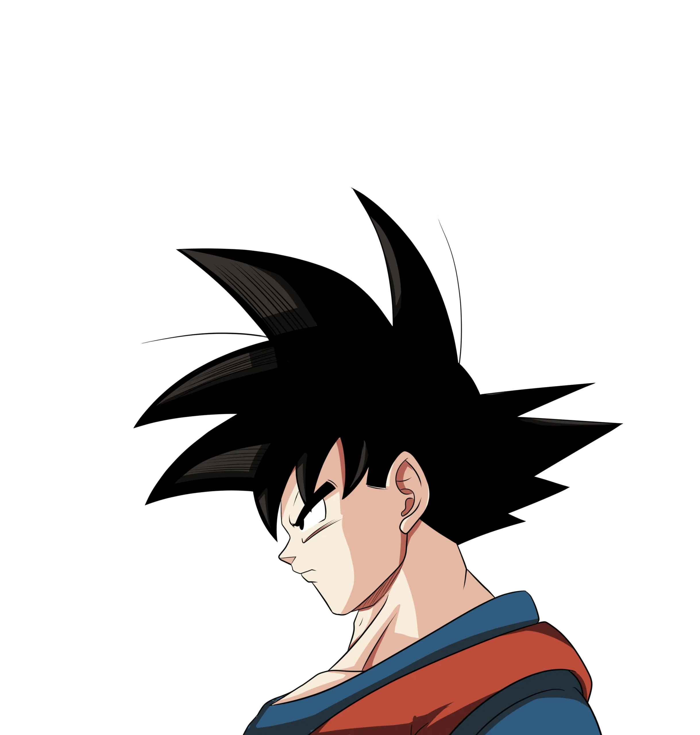 How to Draw Goku Side View in Color Step 10