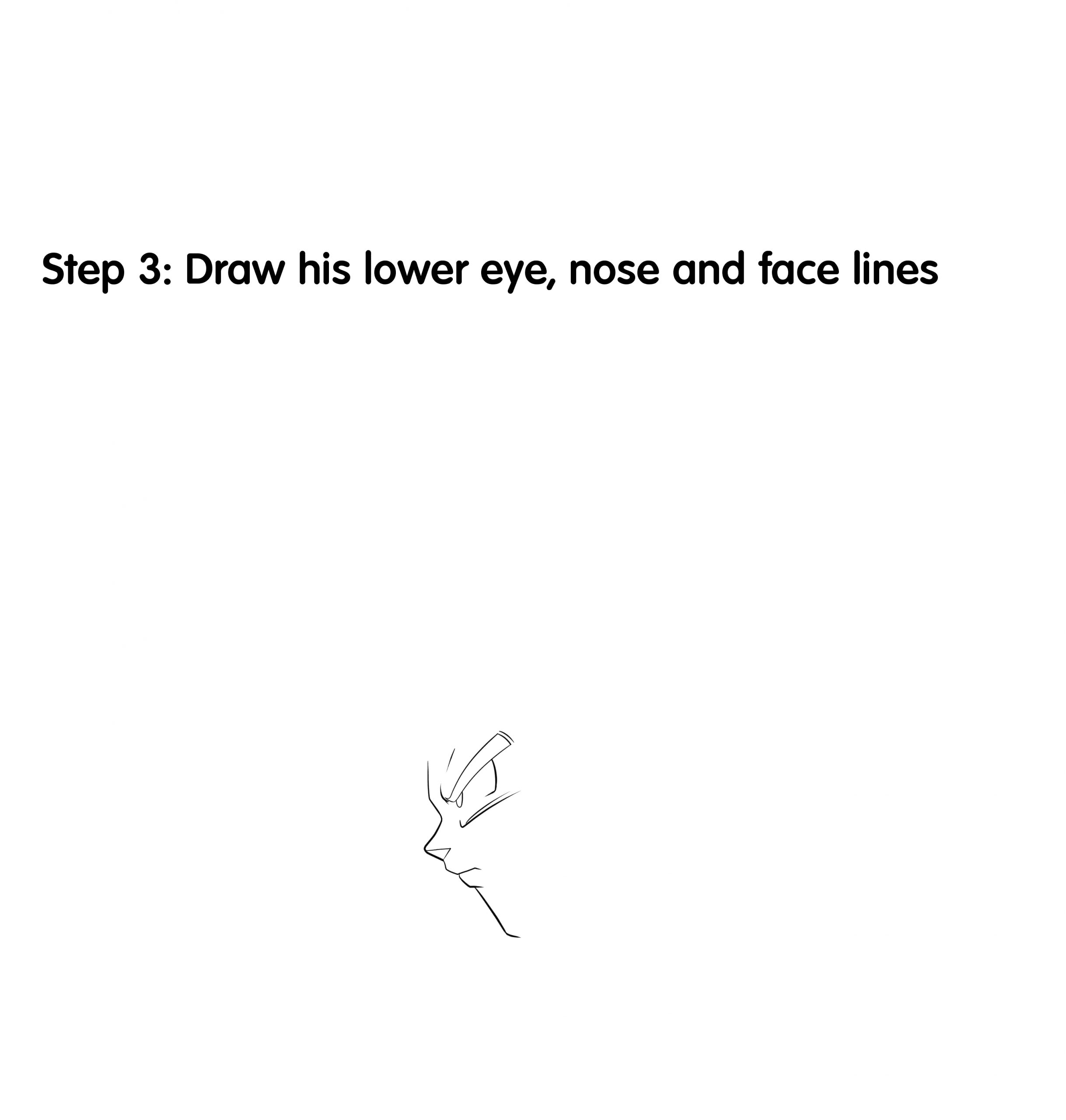 How to Draw Goku Step 3