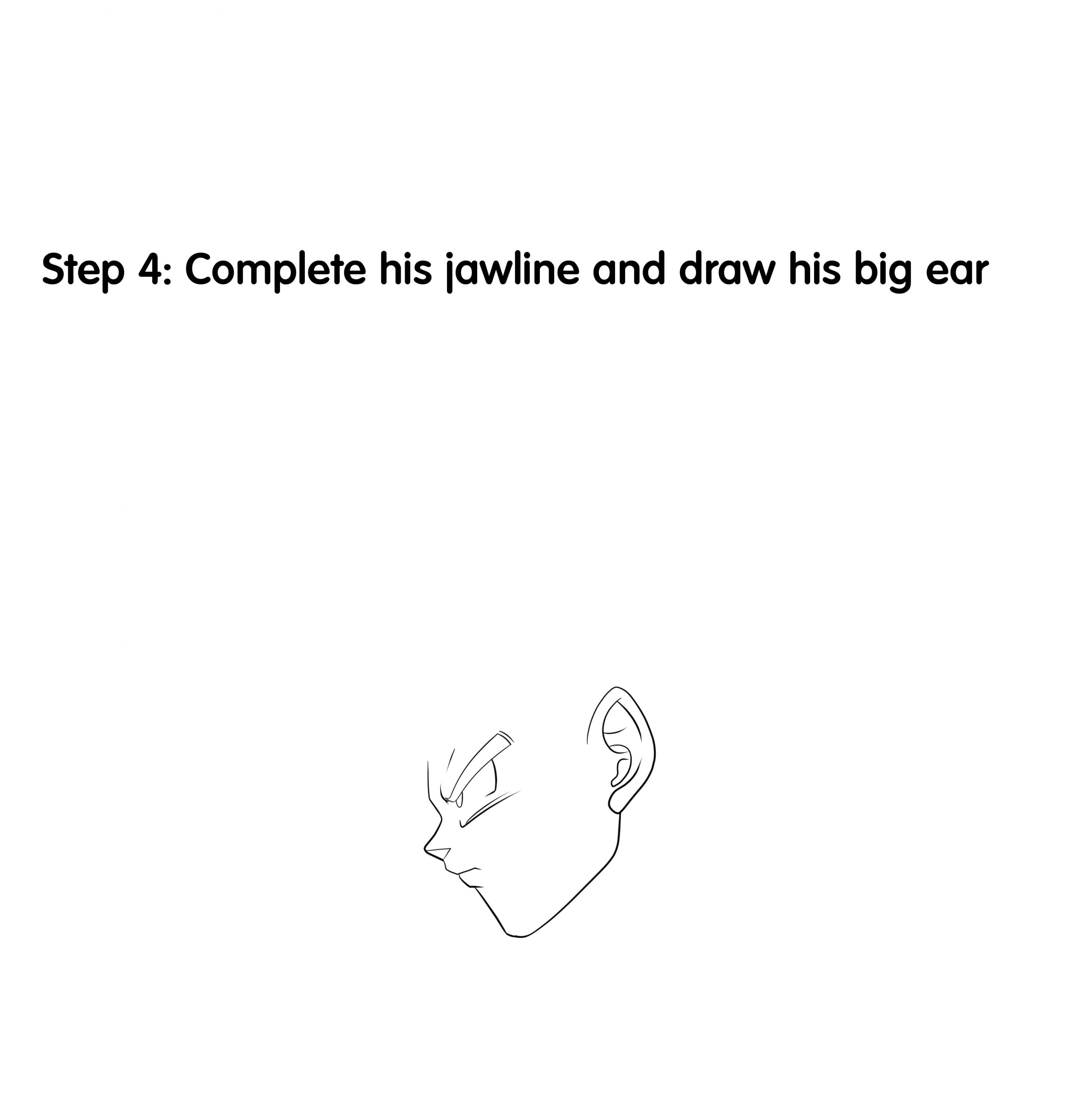 How to Draw Goku Step 4