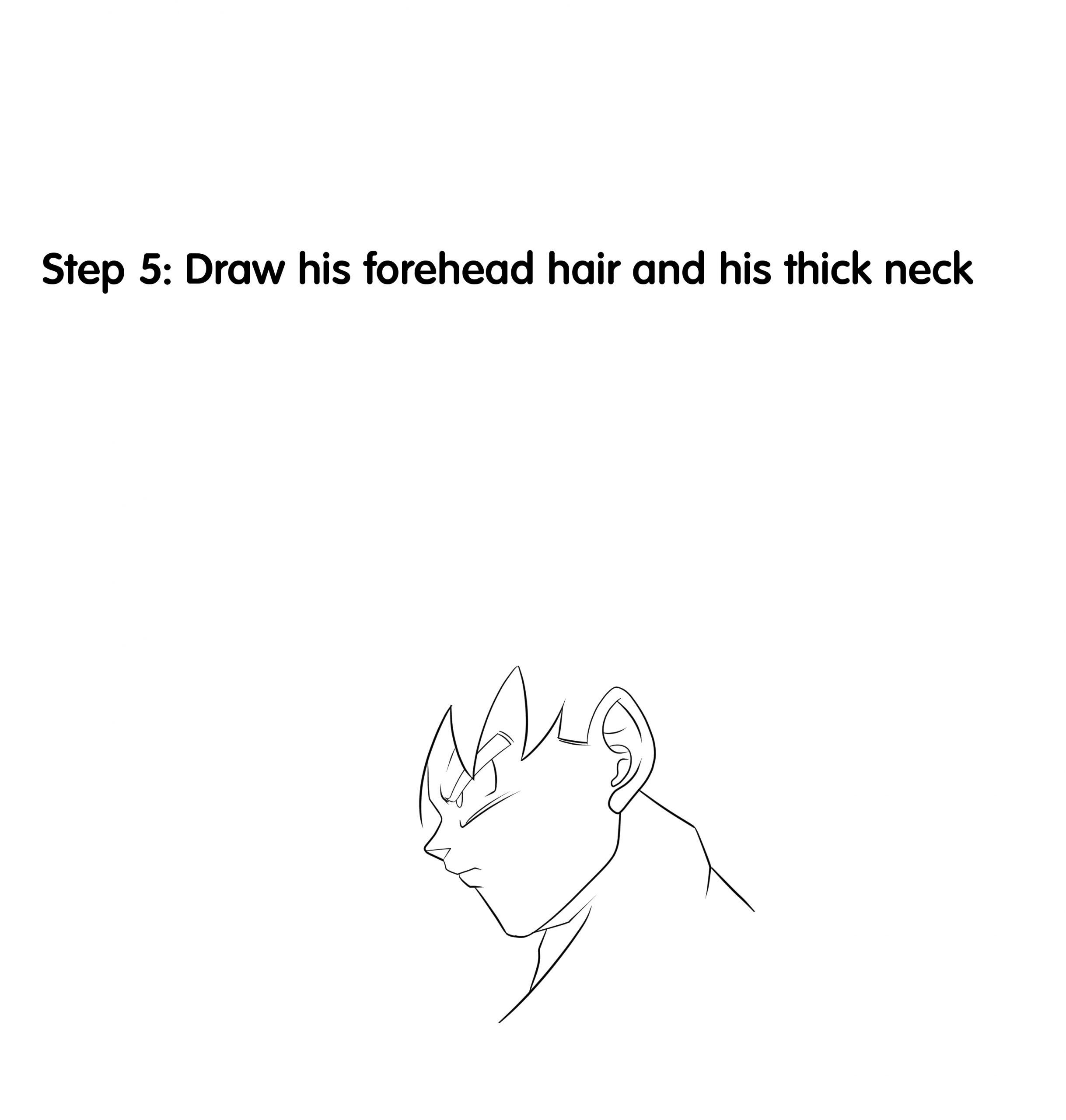 How to Draw Goku Step 5