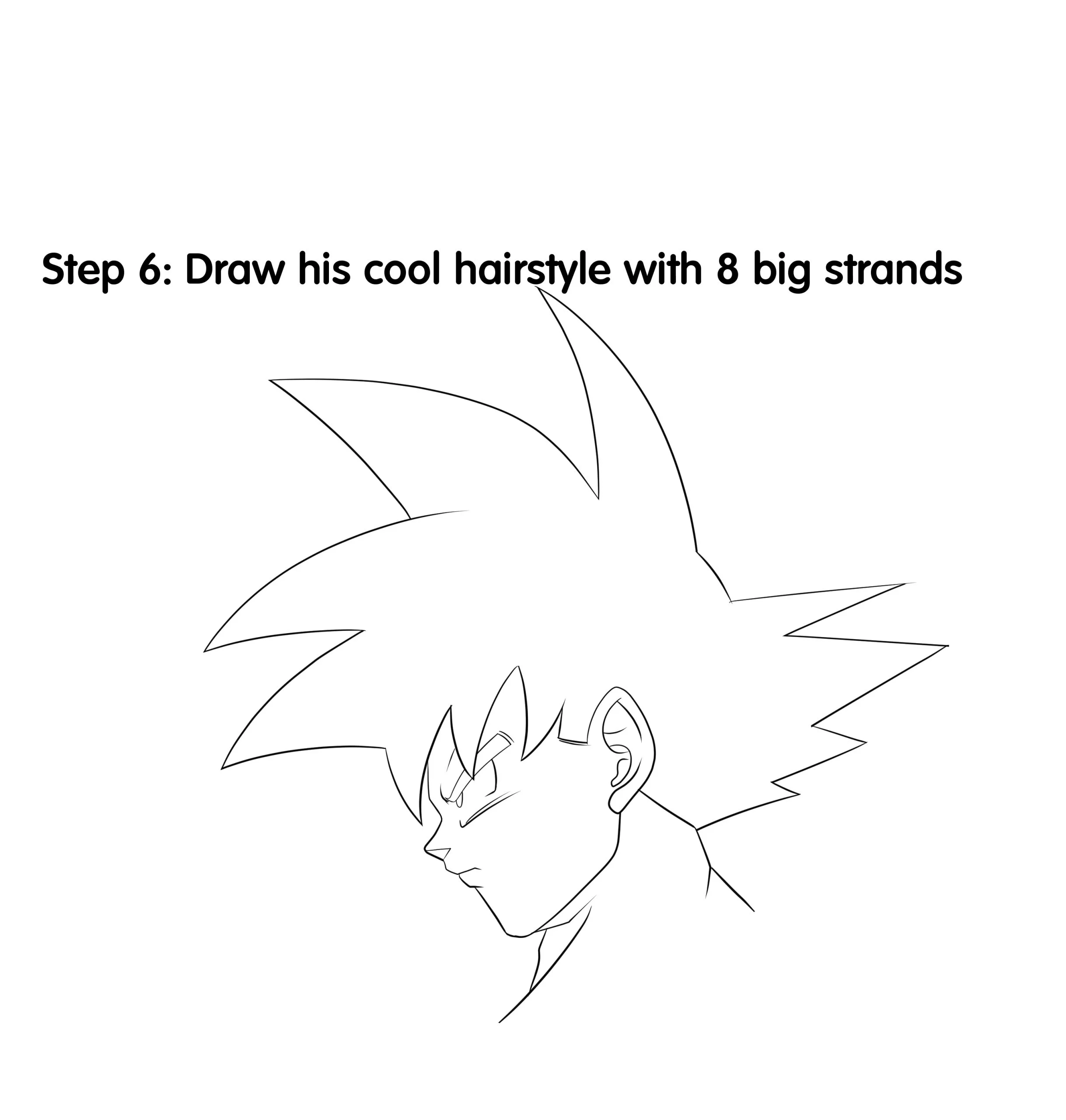 How to Draw Goku Step 6