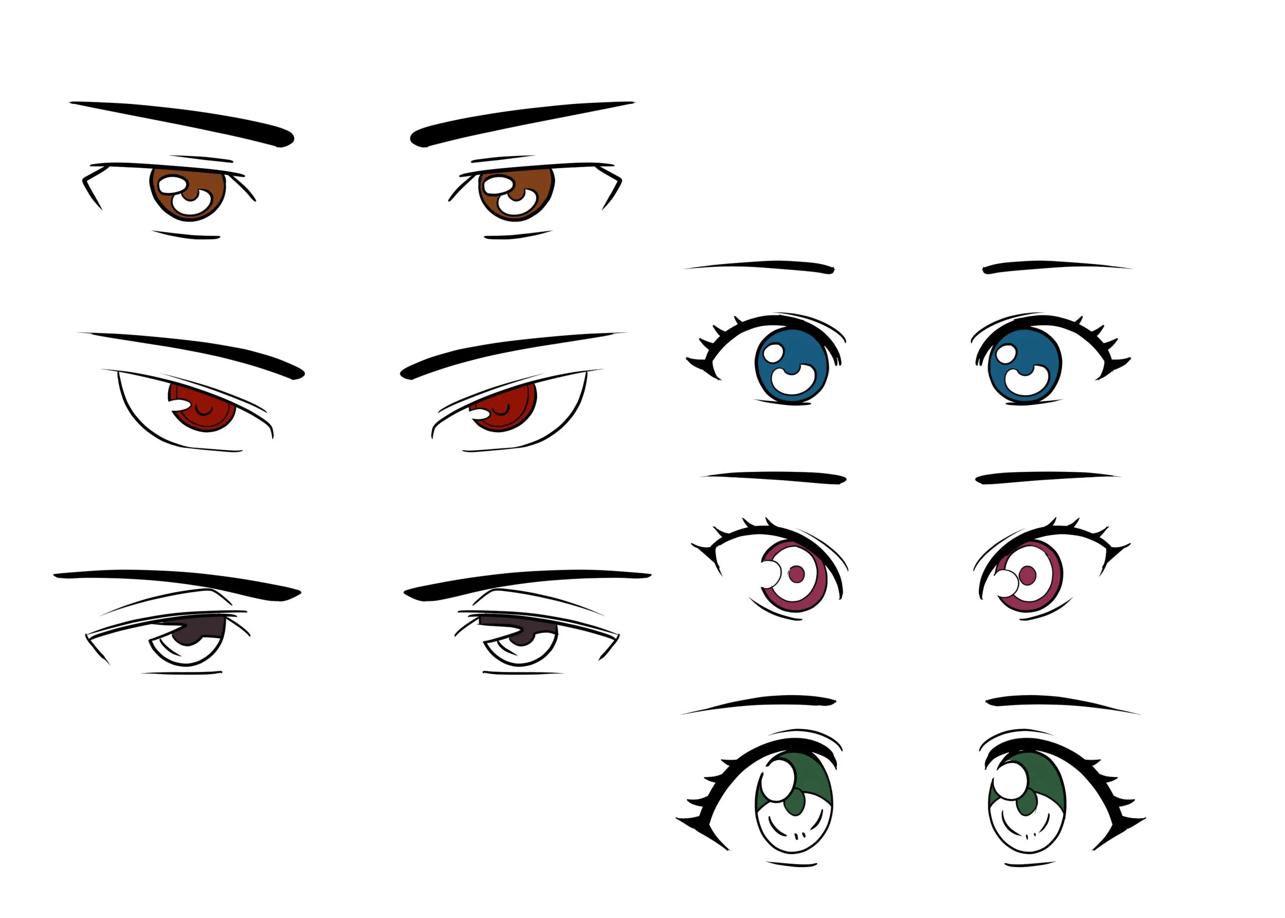 How to Draw Male and Female Anime Eyes Step 10
