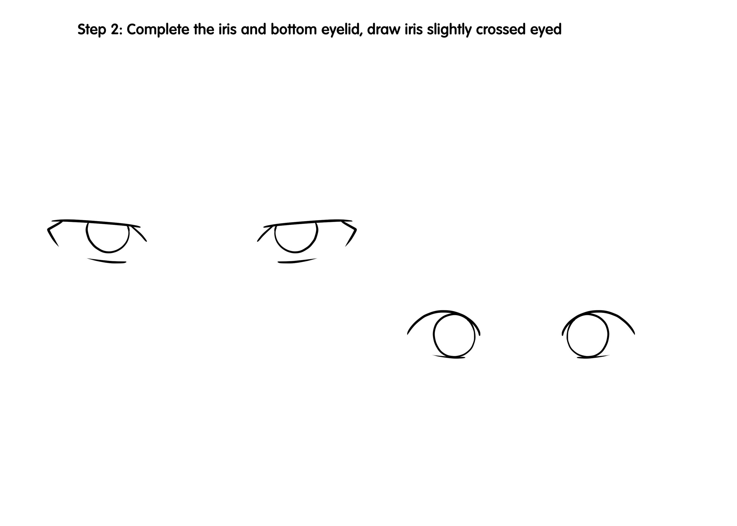 How to draw anime eyes front view  different styles ages male and female  eyes  Mary Li Art