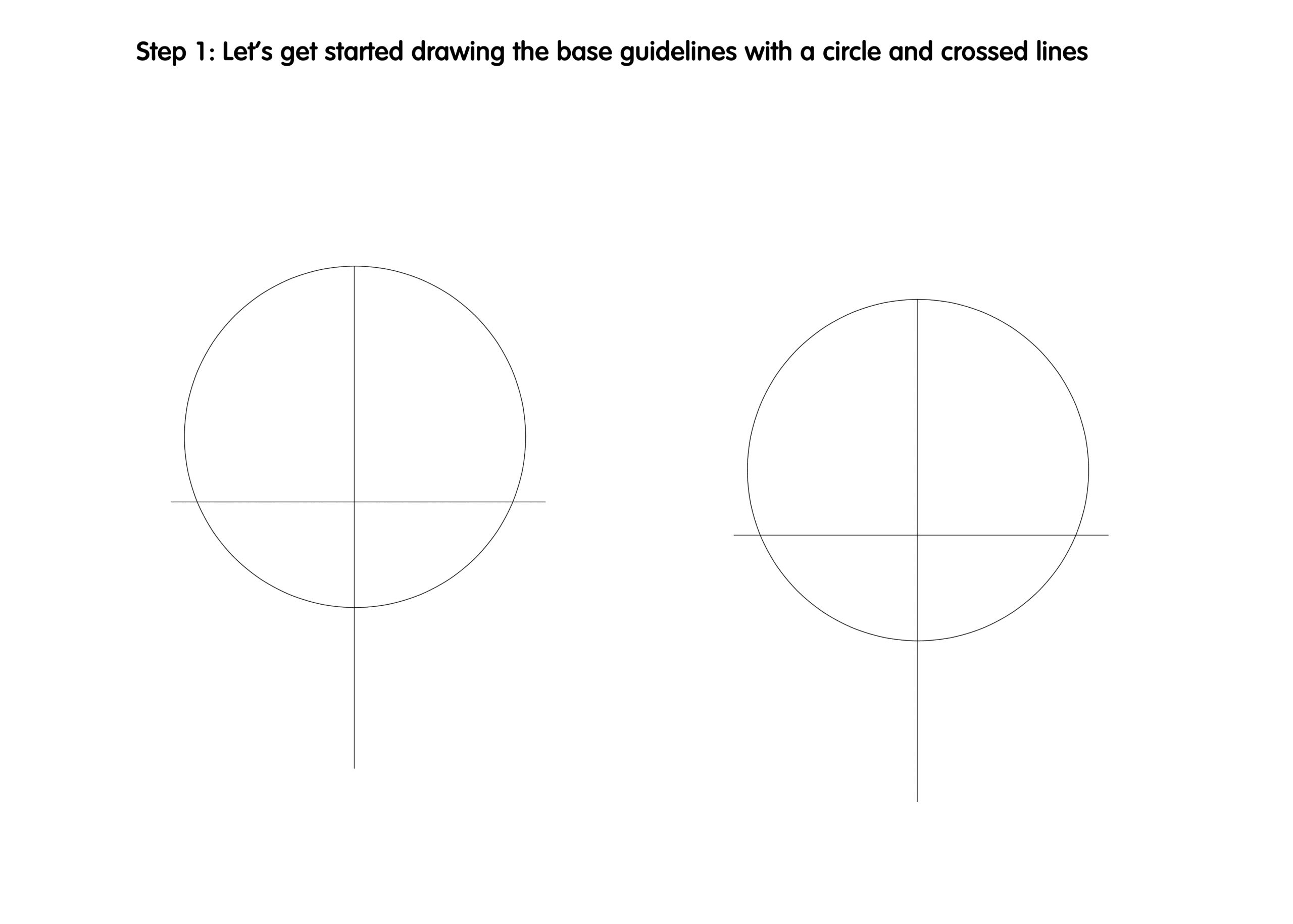 How to Draw Male and Female Anime Head Step 1