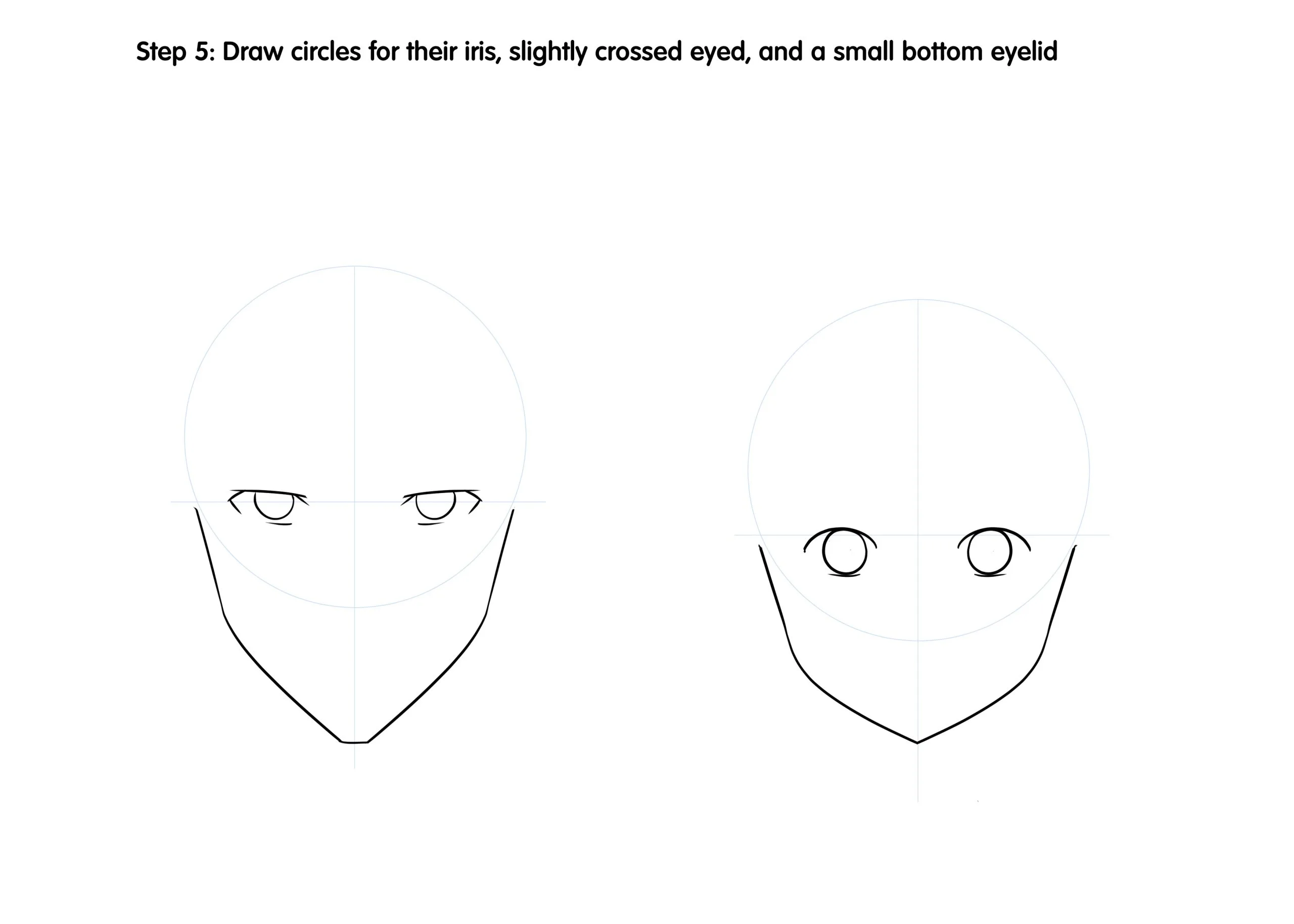 How to Draw Male and Female Anime Head Step 5