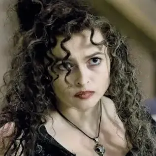 Bellatrix Lestrange, a death eater witch in Harry Potter