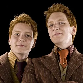 Fred and George Weasley, twin brothers