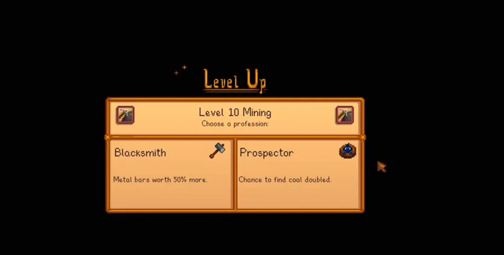 Level 10 Mining Prospector or Blacksmith
