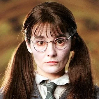 Myrtle Warren, the ghost in the girl's bathroom at Hogwarts