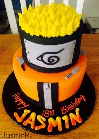 Naruto hair cake design
