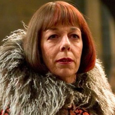Olympe Maxime, half-giant woman in Harry Potter who Hagrid loves