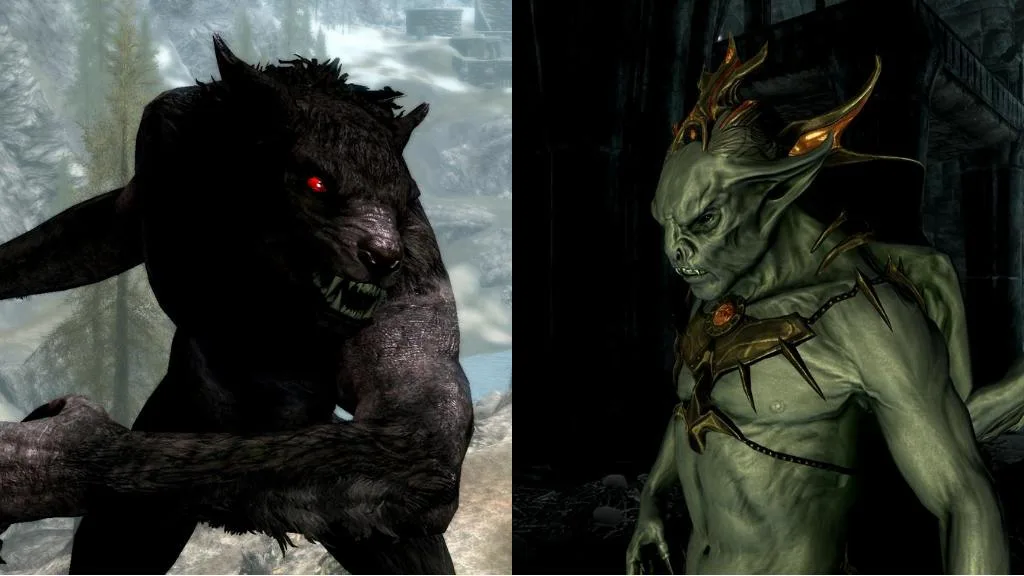 Skyrim Vampire Werewolf Transformation