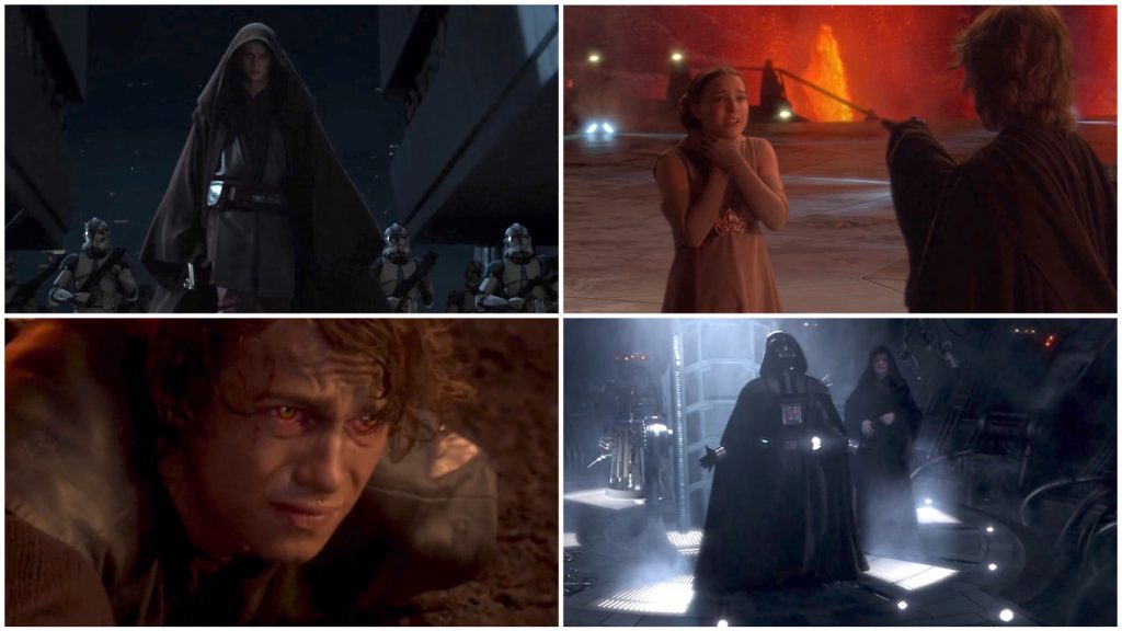 Anakin falls to the dark side