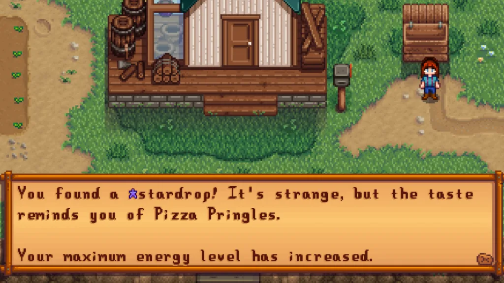 Cordelia is reminded of Pizza Pringles after eating a Stardrop