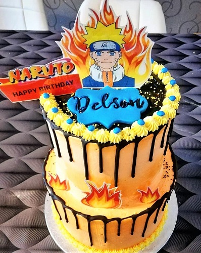 Delicious looking Naruto layer cake
