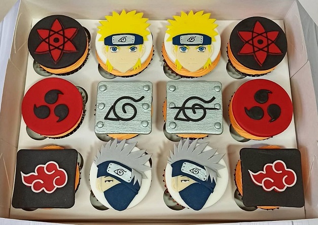 Different Naruto cupcake designs