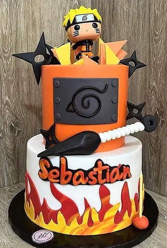 Kids Naruto birthday cake