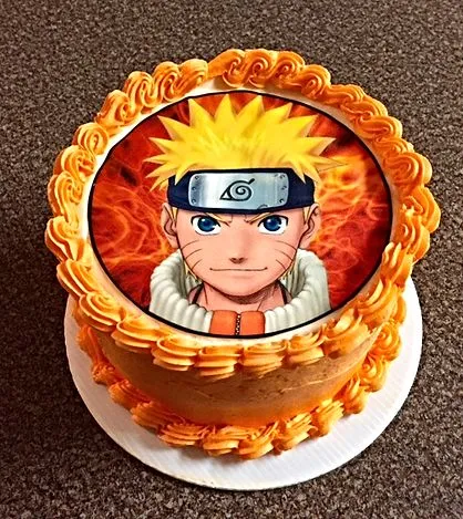 Naruto icing cake