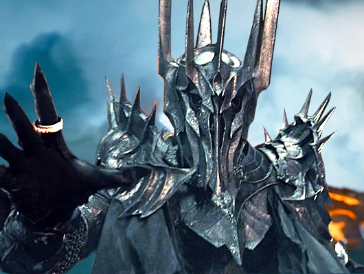 Sauron depicted with The One Ring