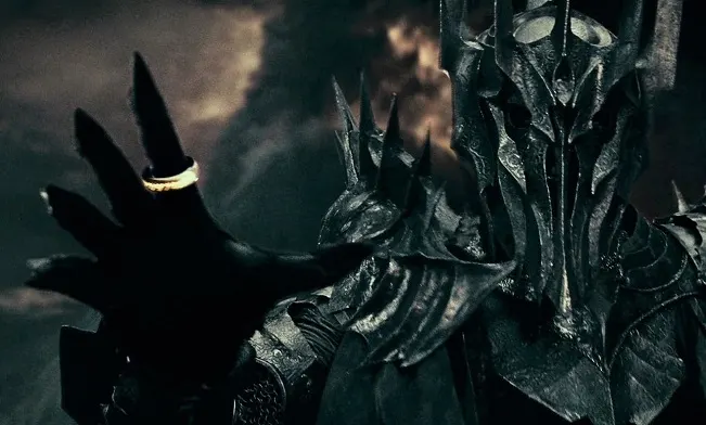 Sauron with The One Ring on his hand