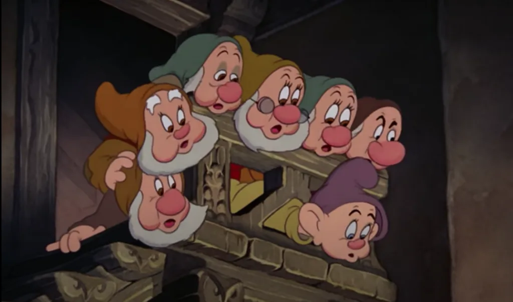 The 7 Dwarfs from Snow White and the Seven Dwarfs