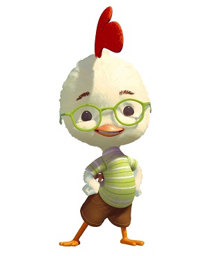 Ace Cluck, the main cartoon bird character from the Chicken Little movies