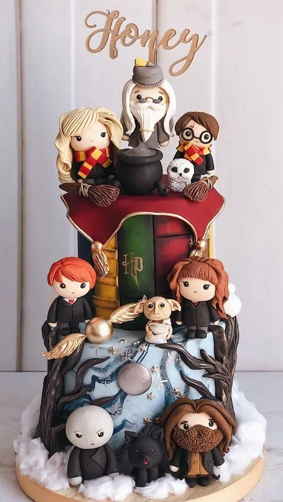 All the Favorite Characters Cake