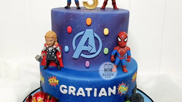 Tiered Toys Avengers Cake