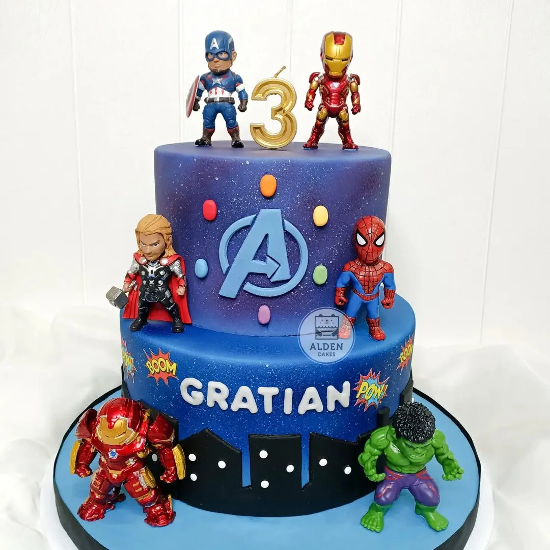 Tiered Toys Avengers Cake