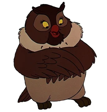 Big Mama cartoon owl from The Fox and the Hound movie
