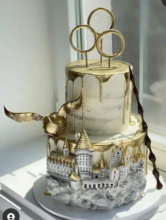 The Gilded Harry Potter Cake